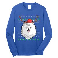 Pomeranian Dog Santa Claus Ugly Christmas Xmas Reindeer Cute Gift Long Sleeve Shirt