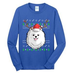 Pomeranian Dog Santa Claus Ugly Christmas Xmas Reindeer Cute Gift Tall Long Sleeve T-Shirt