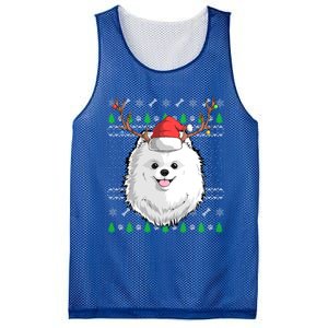 Pomeranian Dog Santa Claus Ugly Christmas Xmas Reindeer Cute Gift Mesh Reversible Basketball Jersey Tank