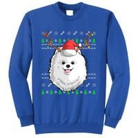 Pomeranian Dog Santa Claus Ugly Christmas Xmas Reindeer Cute Gift Tall Sweatshirt