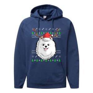 Pomeranian Dog Santa Claus Ugly Christmas Xmas Reindeer Cute Gift Performance Fleece Hoodie