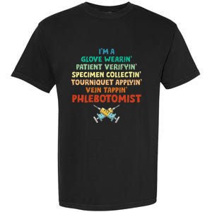 Phlebotomist Definition Syringe Nurse Phlebotomy Garment-Dyed Heavyweight T-Shirt