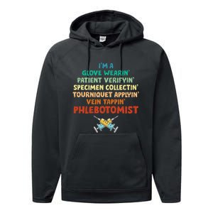 Phlebotomist Definition Syringe Nurse Phlebotomy Performance Fleece Hoodie