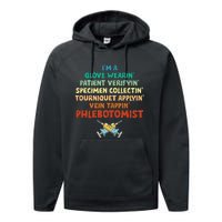 Phlebotomist Definition Syringe Nurse Phlebotomy Performance Fleece Hoodie