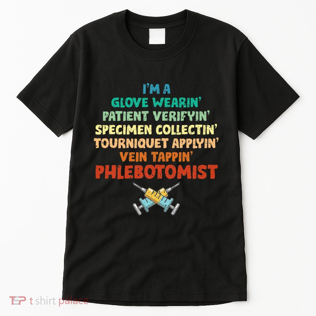 Phlebotomist Definition Syringe Nurse Phlebotomy Tall T-Shirt