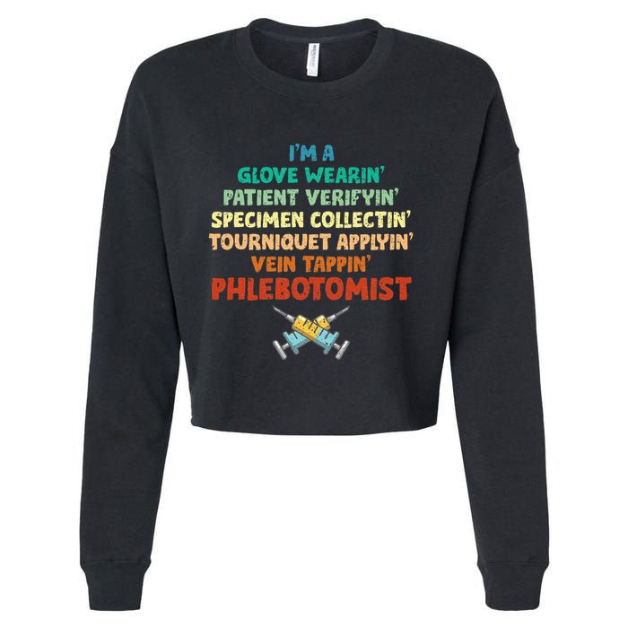 Phlebotomist Definition Syringe Nurse Phlebotomy Cropped Pullover Crew