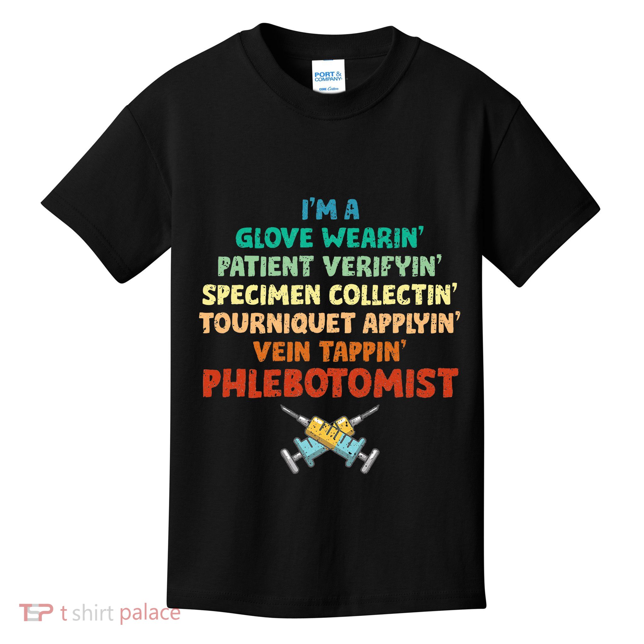Phlebotomist Definition Syringe Nurse Phlebotomy Kids T-Shirt
