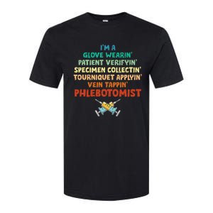 Phlebotomist Definition Syringe Nurse Phlebotomy Softstyle CVC T-Shirt