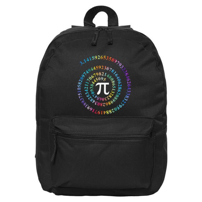 Pi Day Spiral Pi Math Design For Pi Day 3.14 Mathematical 16 in Basic Backpack