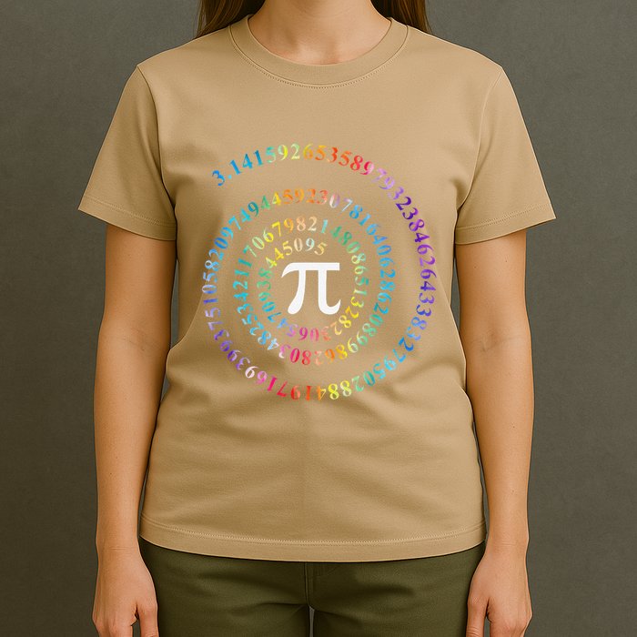 Pi Day Spiral Pi Math Design For Pi Day 3.14 Mathematical T-Shirt