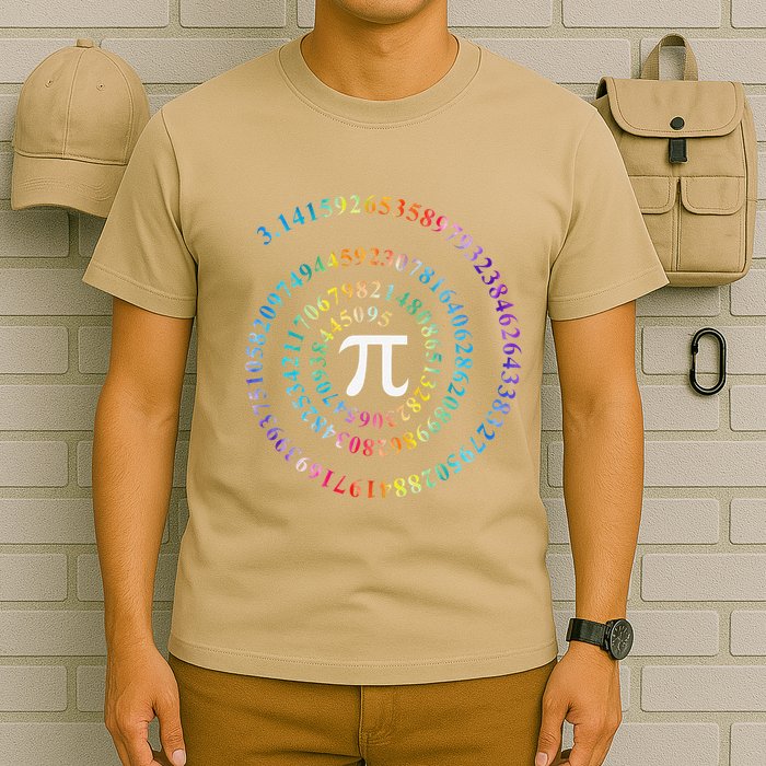 Pi Day Spiral Pi Math Design For Pi Day 3.14 Mathematical T-Shirt