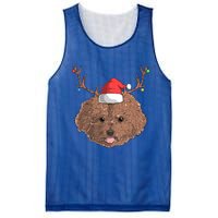 Poodle Dog Santa Claus Hat Christmas Xmas Holiday Reindeer Funny Gift Mesh Reversible Basketball Jersey Tank