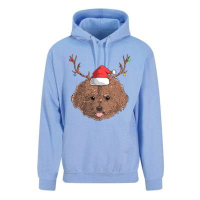 Poodle Dog Santa Claus Hat Christmas Xmas Holiday Reindeer Funny Gift Unisex Surf Hoodie