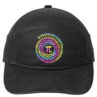 Pi Day Spiral Pi Tie Dye Numbers Math Pi Day 3.14 7-Panel Snapback Hat