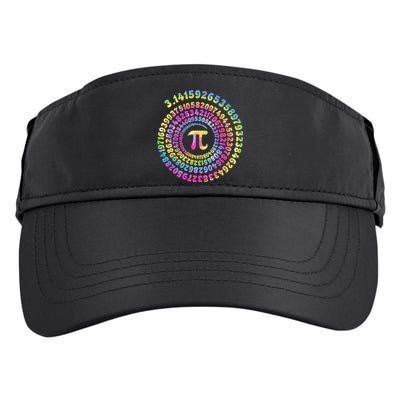 Pi Day Spiral Pi Tie Dye Numbers Math Pi Day 3.14 Adult Drive Performance Visor