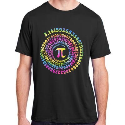 Pi Day Spiral Pi Tie Dye Numbers Math Pi Day 3.14 Adult ChromaSoft Performance T-Shirt