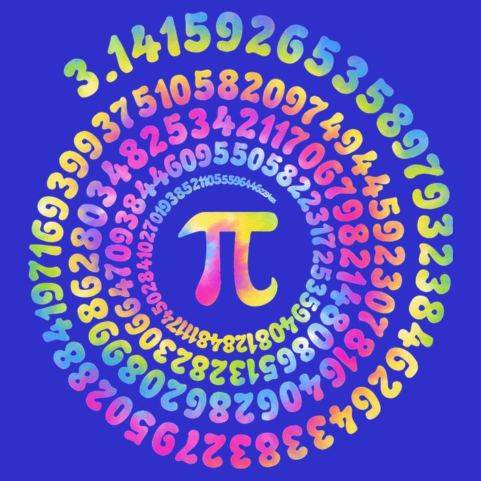 Pi Day Spiral Pi Tie Dye Numbers Math Pi Day 3.14 Full-Length Apron With Pockets