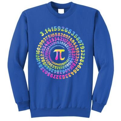 Pi Day Spiral Pi Tie Dye Numbers Math Pi Day 3.14 Sweatshirt