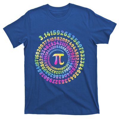 Pi Day Spiral Pi Tie Dye Numbers Math Pi Day 3.14 T-Shirt