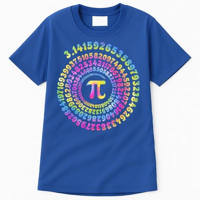 Pi Day Spiral Pi Tie Dye Numbers Math Pi Day 3.14 Tall T-Shirt