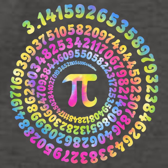 Pi Day Spiral Pi Tie Dye Numbers Math Pi Day 3.14 Vector Backpack
