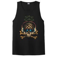 Pineapple DJ Skull Summer Vibes Gamer Hawaiian Sunglasses PosiCharge Competitor Tank