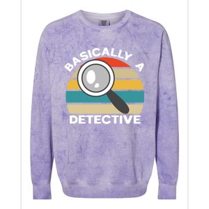 Private Detective Secret Spy Team Basically A Detective Gift Colorblast Crewneck Sweatshirt