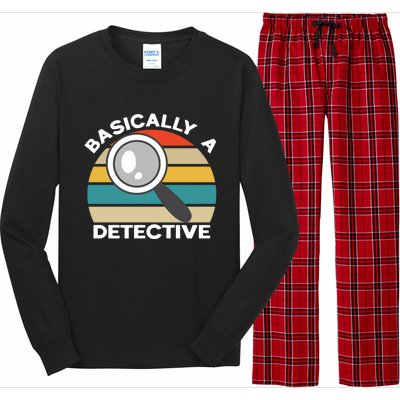 Private Detective Secret Spy Team Basically A Detective Gift Long Sleeve Pajama Set