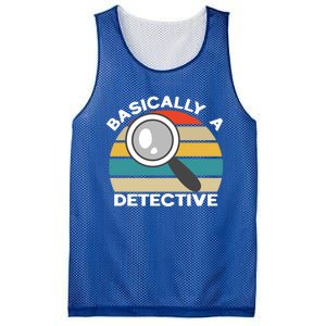 Private Detective Secret Spy Team Basically A Detective Gift Mesh Reversible Basketball Jersey Tank