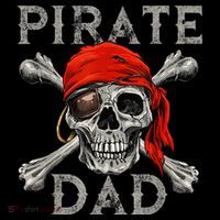 Pirate Dad Shirt Jolly Roger Skull & Crossbones Flag 16 in Basic Backpack