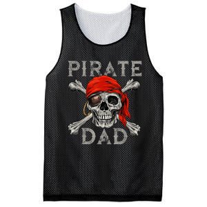 Pirate Dad Shirt Jolly Roger Skull & Crossbones Flag Mesh Reversible Basketball Jersey Tank