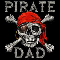 Pirate Dad Shirt Jolly Roger Skull & Crossbones Flag Cooling Performance Long Sleeve Crew