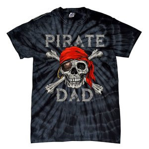 Pirate Dad Shirt Jolly Roger Skull & Crossbones Flag Tie-Dye T-Shirt