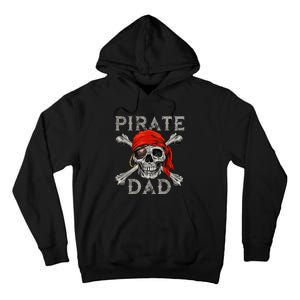 Pirate Dad Shirt Jolly Roger Skull & Crossbones Flag Tall Hoodie