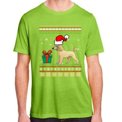 Poodle Dog Santa Hat Ugly Christmas Funny Dogs Lovers Xmas Cool Gift Adult ChromaSoft Performance T-Shirt