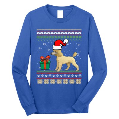 Poodle Dog Santa Hat Ugly Christmas Funny Dogs Lovers Xmas Cool Gift Long Sleeve Shirt