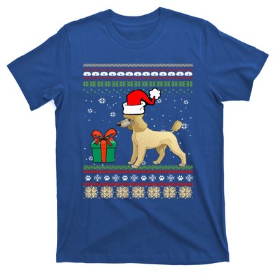 Poodle Dog Santa Hat Ugly Christmas Funny Dogs Lovers Xmas Cool Gift T-Shirt