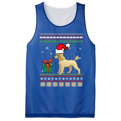 Poodle Dog Santa Hat Ugly Christmas Funny Dogs Lovers Xmas Cool Gift Mesh Reversible Basketball Jersey Tank