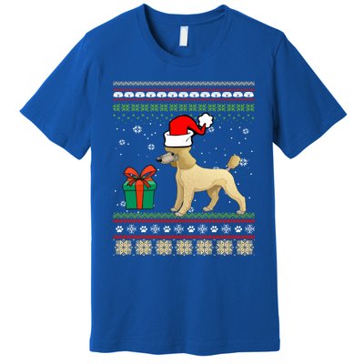 Poodle Dog Santa Hat Ugly Christmas Funny Dogs Lovers Xmas Cool Gift Premium T-Shirt