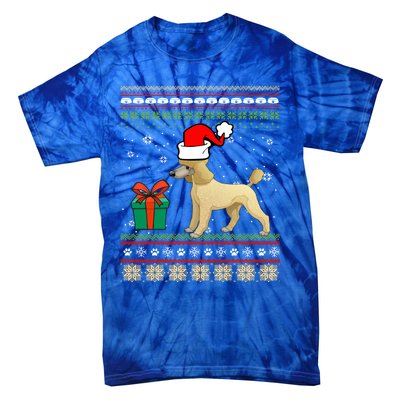 Poodle Dog Santa Hat Ugly Christmas Funny Dogs Lovers Xmas Cool Gift Tie-Dye T-Shirt