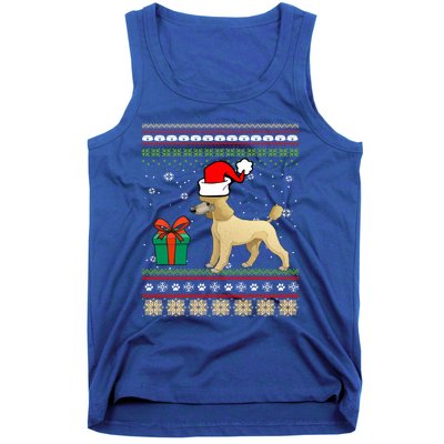 Poodle Dog Santa Hat Ugly Christmas Funny Dogs Lovers Xmas Cool Gift Tank Top