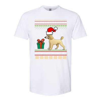 Poodle Dog Santa Hat Ugly Christmas Funny Dogs Lovers Xmas Cool Gift Softstyle CVC T-Shirt