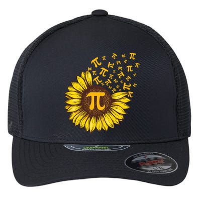 Pi Day Sunflower Floral Flower Flexfit Unipanel Trucker Cap