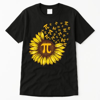 Pi Day Sunflower Floral Flower Tall T-Shirt