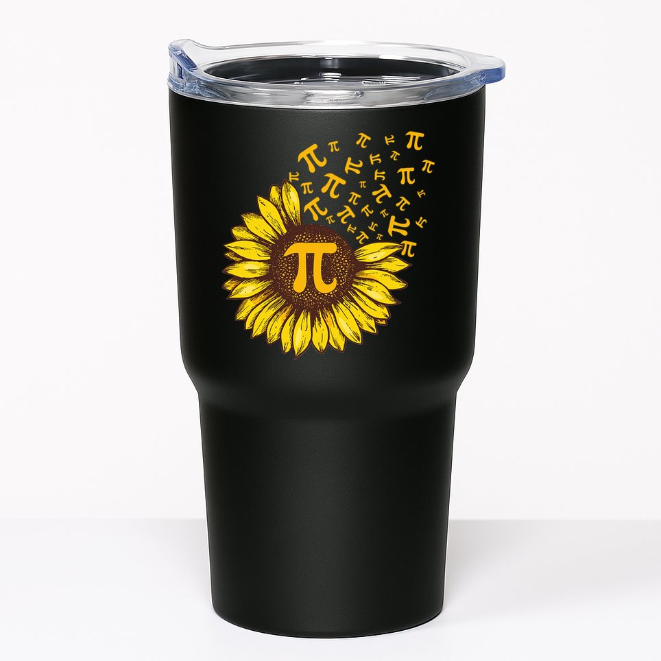 Pi Day Sunflower Floral Flower Tumbler