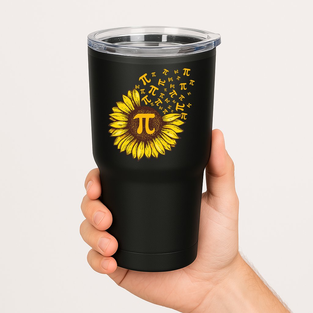 Pi Day Sunflower Floral Flower Tumbler