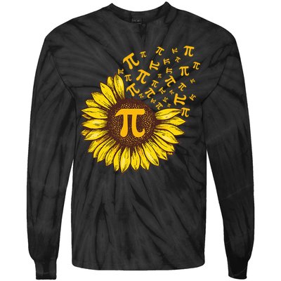 Pi Day Sunflower Floral Flower Tie-Dye Long Sleeve Shirt