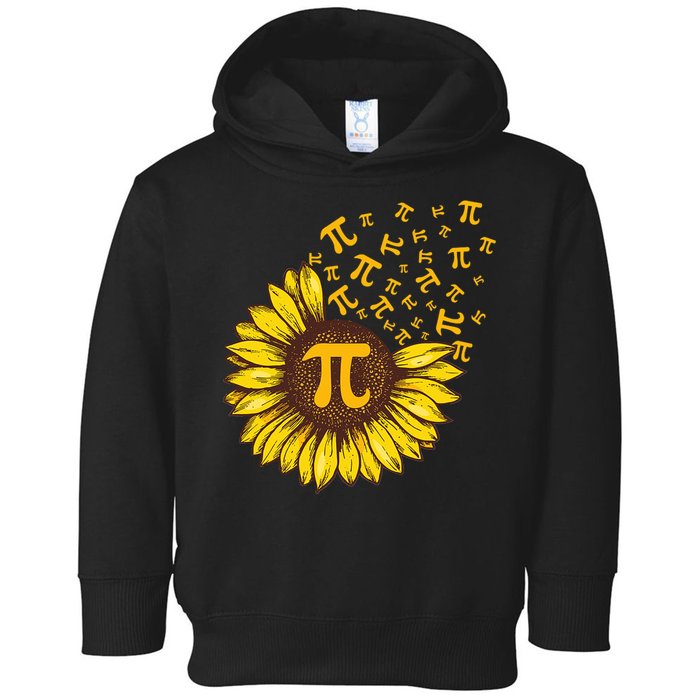 Pi Day Sunflower Floral Flower Toddler Hoodie