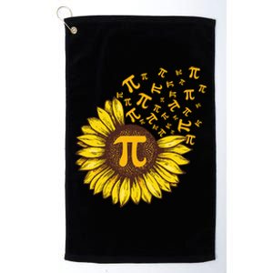 Pi Day Sunflower Floral Flower Platinum Collection Golf Towel