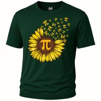 Pi Day Sunflower Floral Flower Cooling Performance Crew T-Shirt